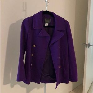 JCrew Purple Wool Peacoat size 2